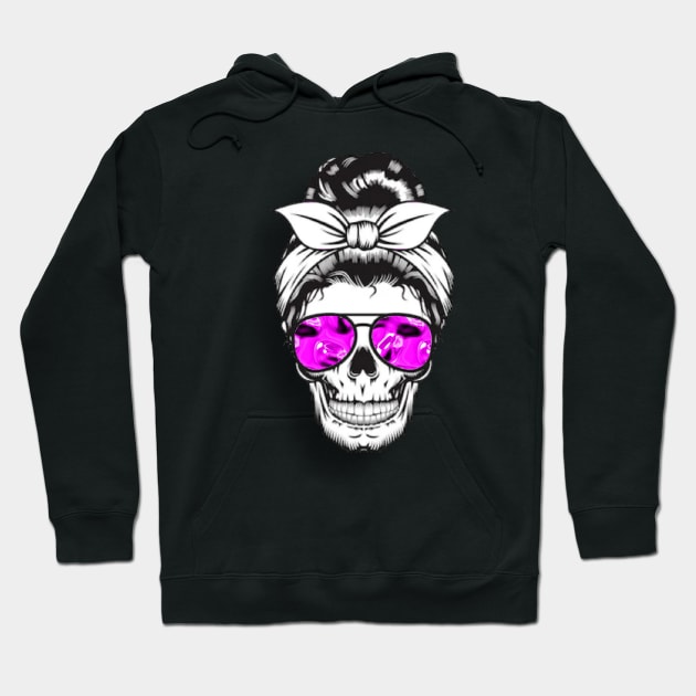 Tough chick skull Hoodie by Reinrab